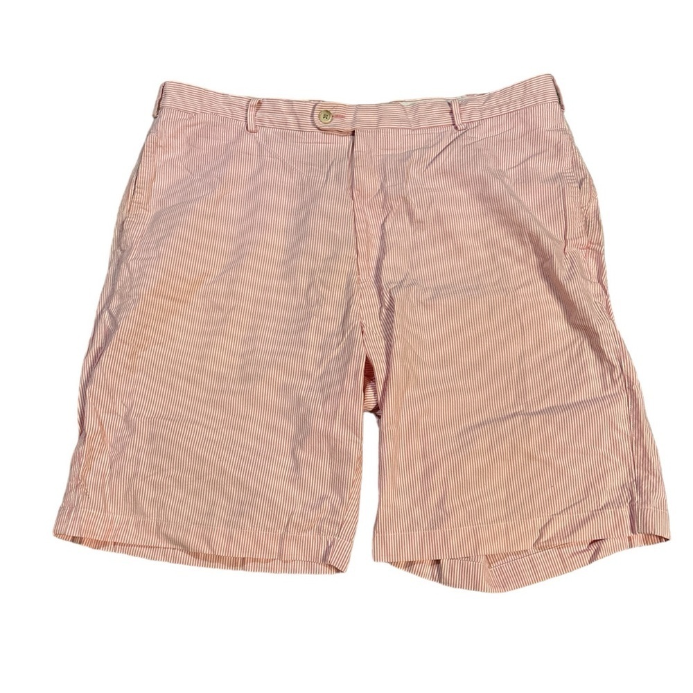 Peter Millar Pima Cotton Shorts Pink and White Stripes‎ Size 38